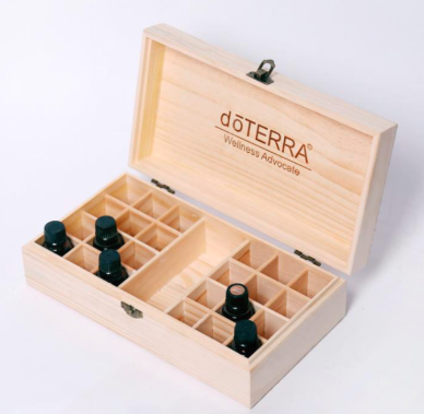 Дървена кутия за етерични масла doTERRA – 25 гнезда