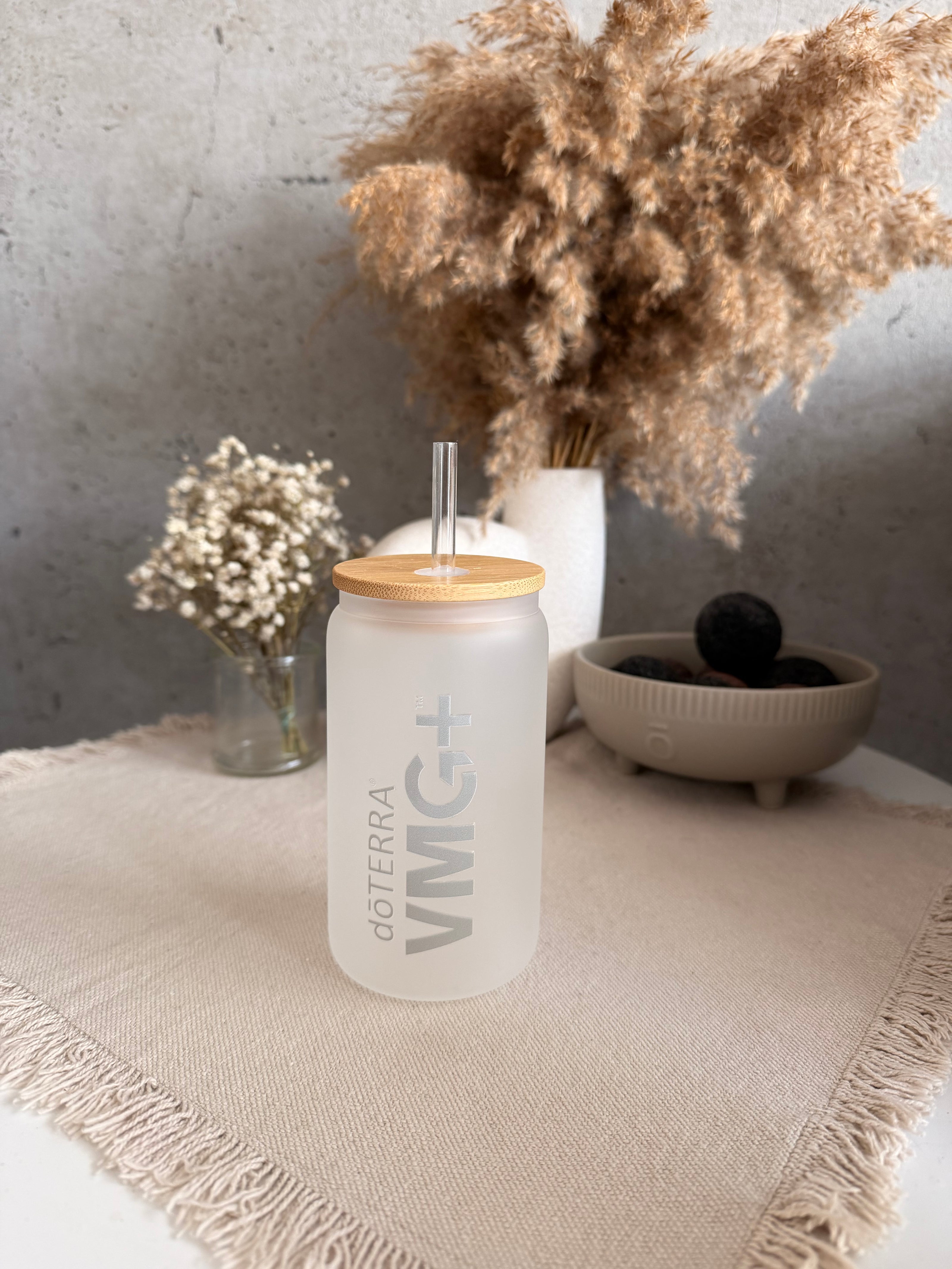 Стъклен буркан за напитки VMG+ – doTERRA (300 мл)